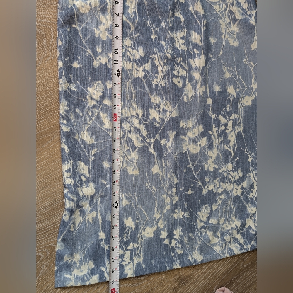 Vintage Women's Floral Blue and White Skirt Botanical Feminine Cottagecore Boho - Picture 9 of 9